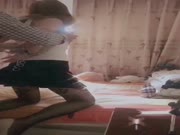 对白淫荡网红美美精彩演绎公公提前回家带着铁链和媳妇玩SM啪啪“再用力来两下射里面”