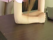 美女嫩模苏琪COS性感小护士透明丝袜高跟销魂自摸用油笔自慰对白搞笑