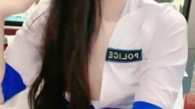 空姐情趣制服网红美女！为还网贷下海！高颜值无毛粉穴，M腿跳蛋震穴