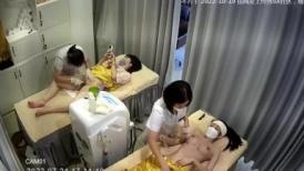 稀有黑客破解美容院 摄像头偷看女顾客脱光衣服保养乳房和刮阴毛