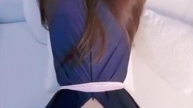 极品身材学姐女神 开档性感连体体操服，几天不操，白虎嫩穴又变紧了！撅起小屁股！把她粉嫩的小穴塞满！