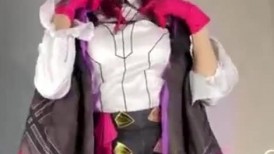 高颜值身材火辣御姐Coser，OF露脸大尺度私拍 又纯又欲阿黑颜视觉效果拉满【第二弹】 (1)