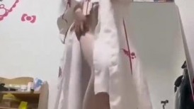 【网红重磅泄密】抖音38万粉，好身材气质女神【行简】重金定制，三点全露，白丝高跟，阴毛多奶子挺 (2)