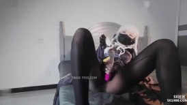 一线天白虎美鲍少女『5XSQ酱』内射修女布兰尔的足穴盛筵，体内被撑满的感觉真的好爽 给骚逼干的高潮颤挛抽搐